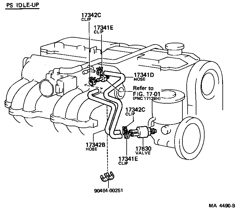 17341-70010 HOSE, NO.1(FOR IDLE-UP) product image