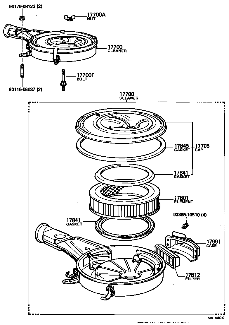 17700-44491 CLEANER ASSY, AIR product image