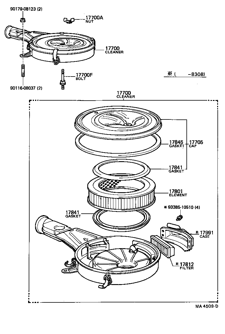 17700-34650 CLEANER ASSY, AIR product image