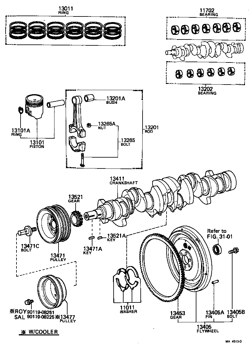 11705-44040 BEARING SET, CRANKSHAFT product image