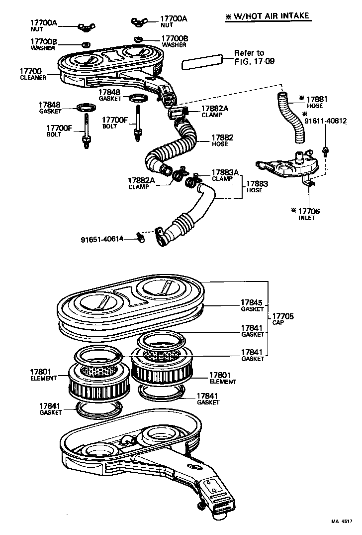 17700-26220 CLEANER ASSY, AIR product image