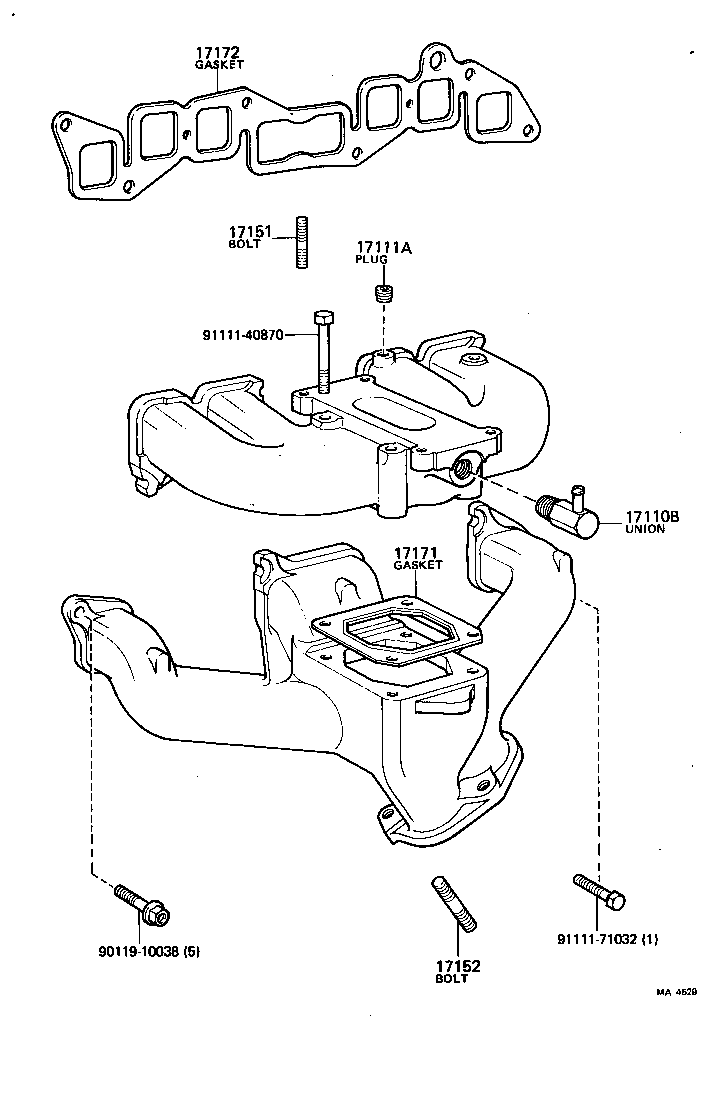17101-54010 MANIFOLD, INTAKE product image