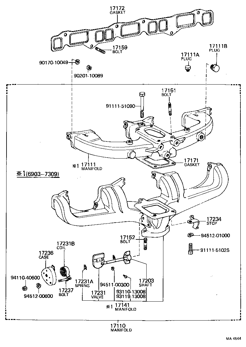 17100-60161 MANIFOLD ASSY product image