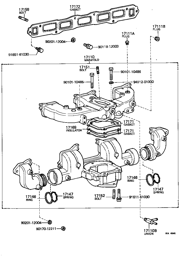 17100-61080 MANIFOLD ASSY product image