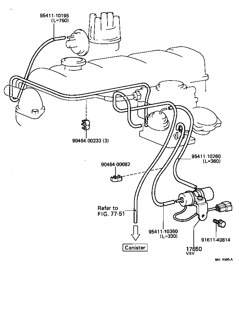 89570-26010 VALVE ASSY, VACUUM SWITCHING product image
