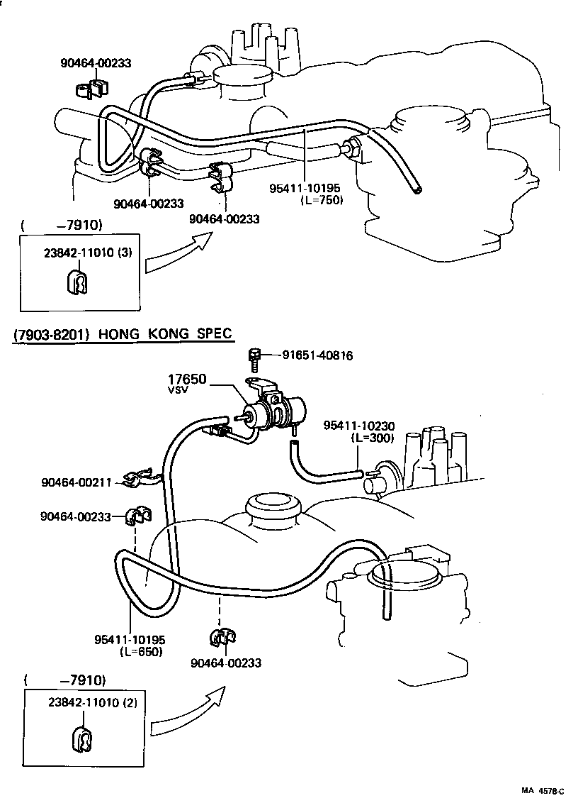 89570-25010 VALVE ASSY, VACUUM SWITCHING product image