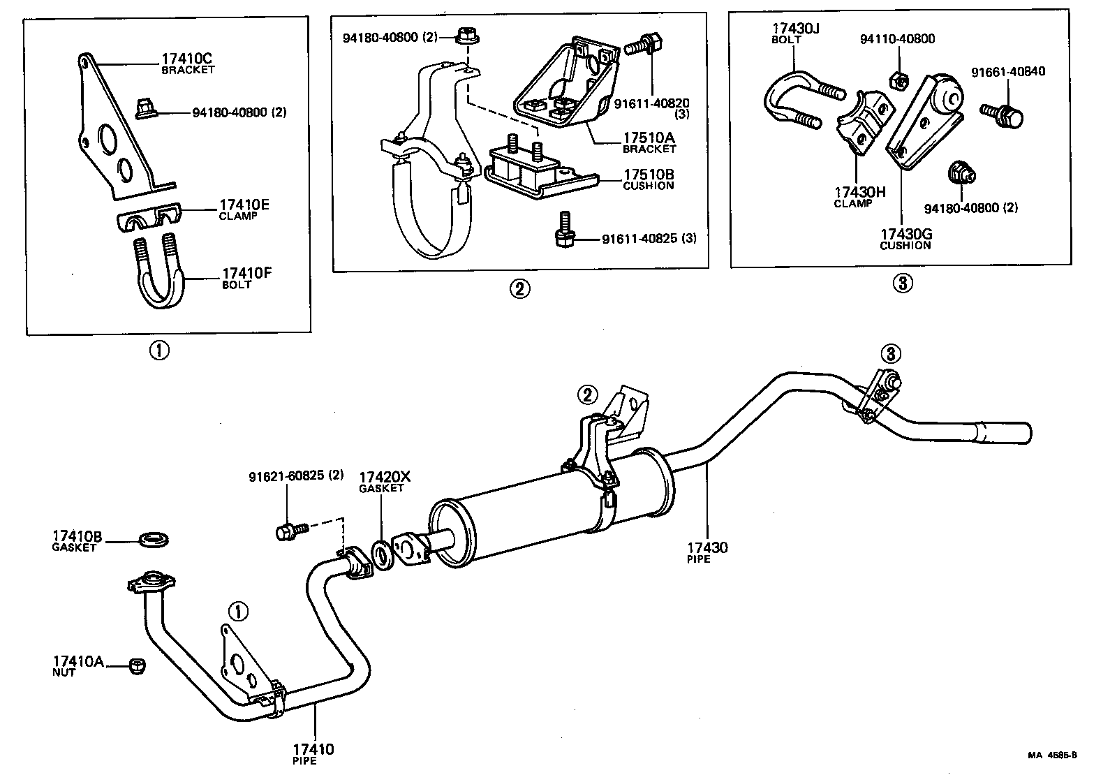 17430-48010 PIPE ASSY, EXHAUST, TAIL product image