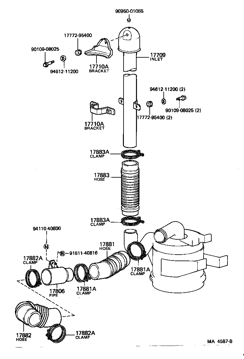 17703-48020 CAP SUB-ASSY, AIR CLEANER product image