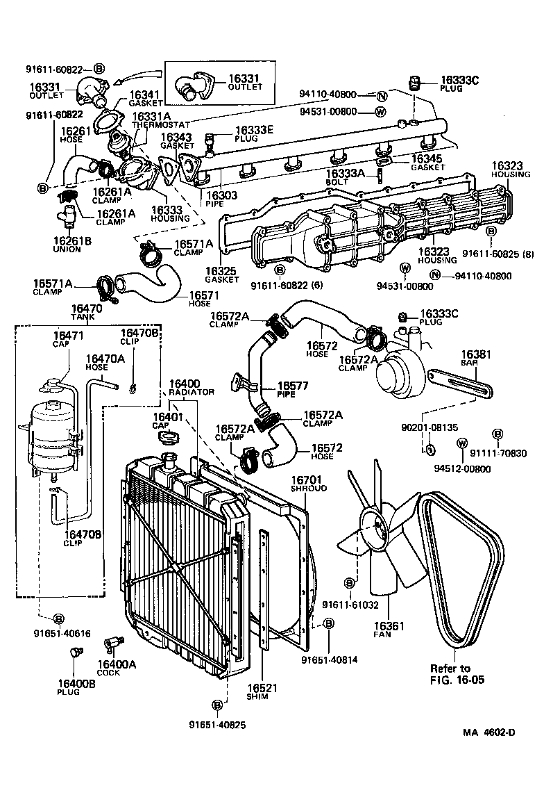 16381-76020 BAR, FAN BELT ADJUSTING product image