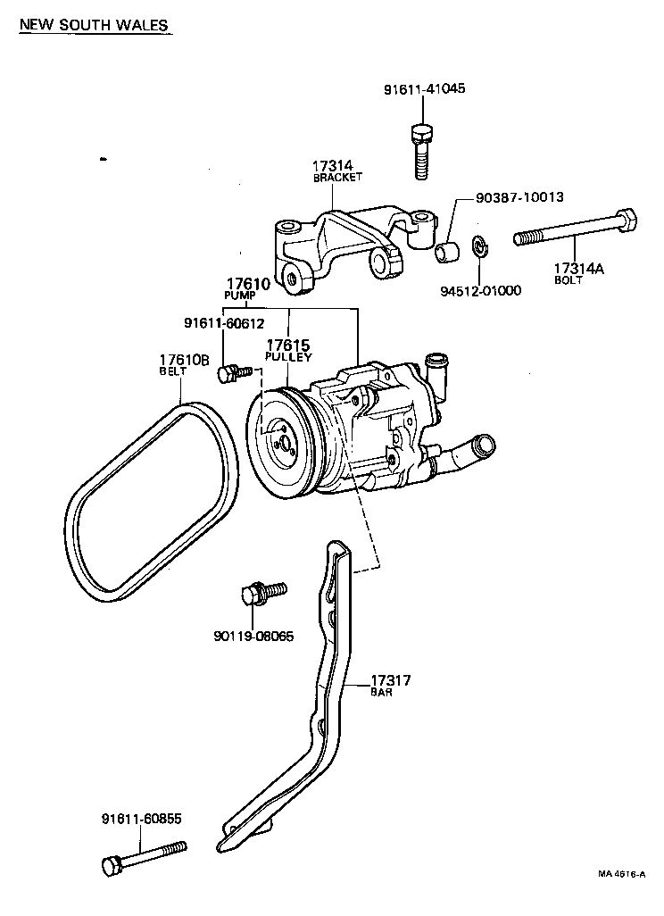 99321-00770 BELT, V(FOR AIR PUMP) product image