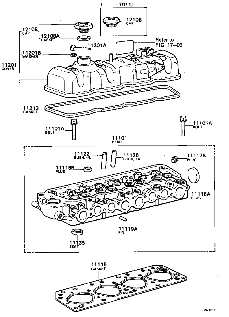 11101-29315 HEAD SUB-ASSY, CYLINDER product image