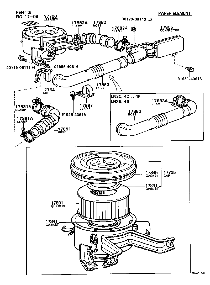 17700-54080 CLEANER ASSY, AIR product image