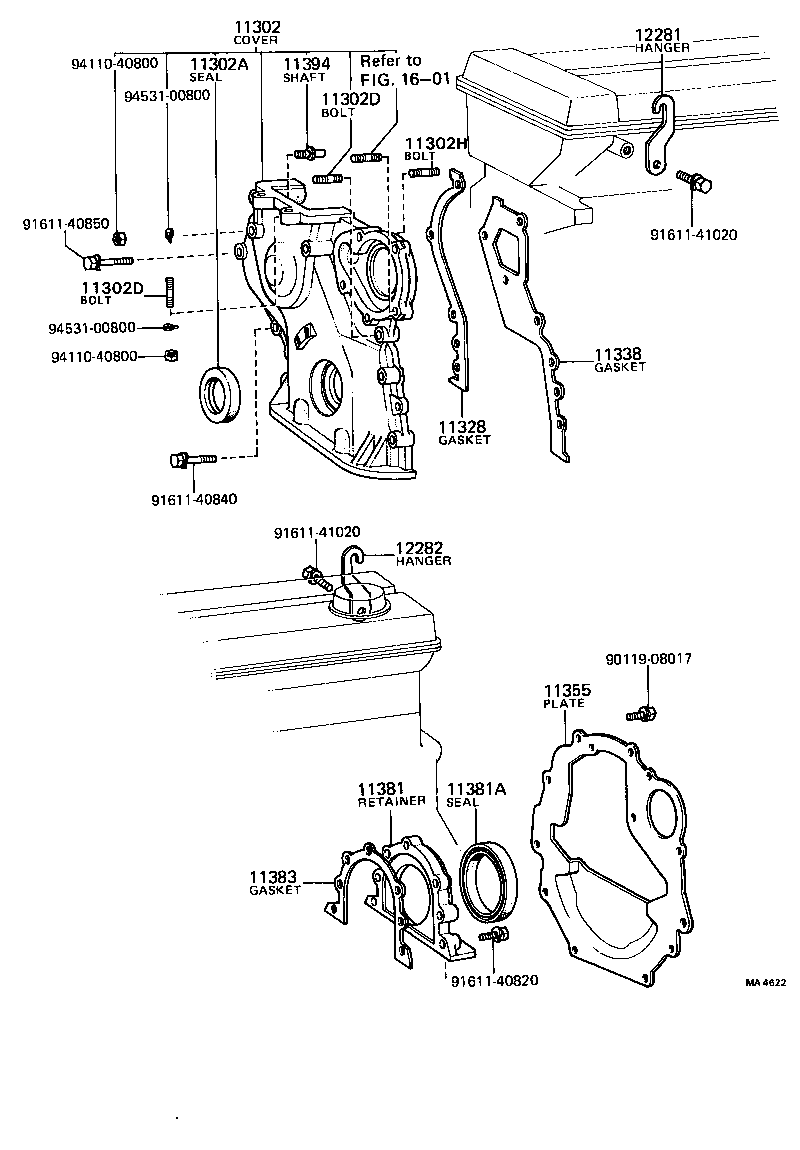 90116-08015 BOLT, STUD(FOR TIMING GEAR COVER) product image