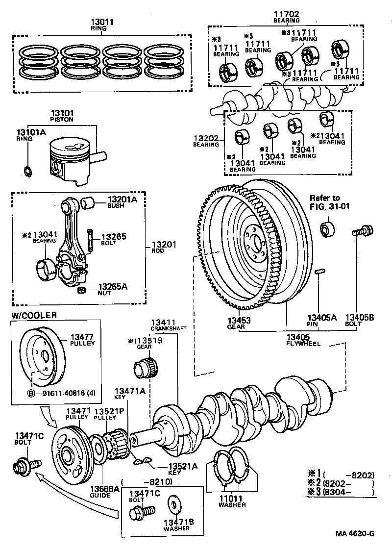 88451-25010 PULLEY, CRANKSHAFT, NO.2 product image