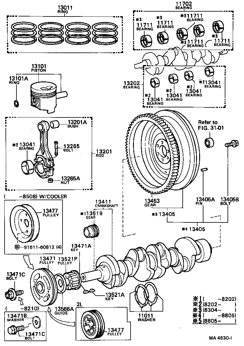 13405-31052 FLYWHEEL SUB-ASSY product image