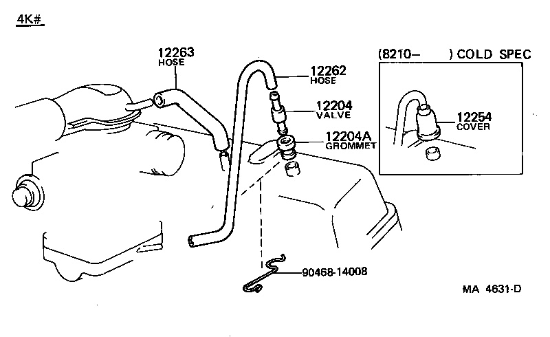 12261-13020 HOSE, VENTILATION, NO.2 product image