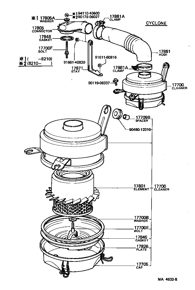 17761-95707 DUCT, COOL AIR INTAKE, NO.1 product image