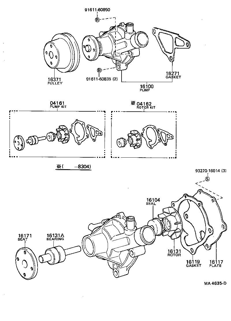 16100-29015 PUMP ASSY, ENGINE WATER product image