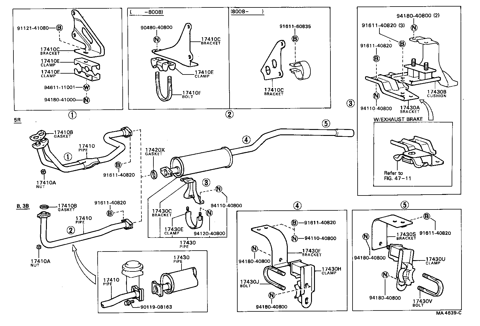 17430-56120 PIPE ASSY, EXHAUST, TAIL product image