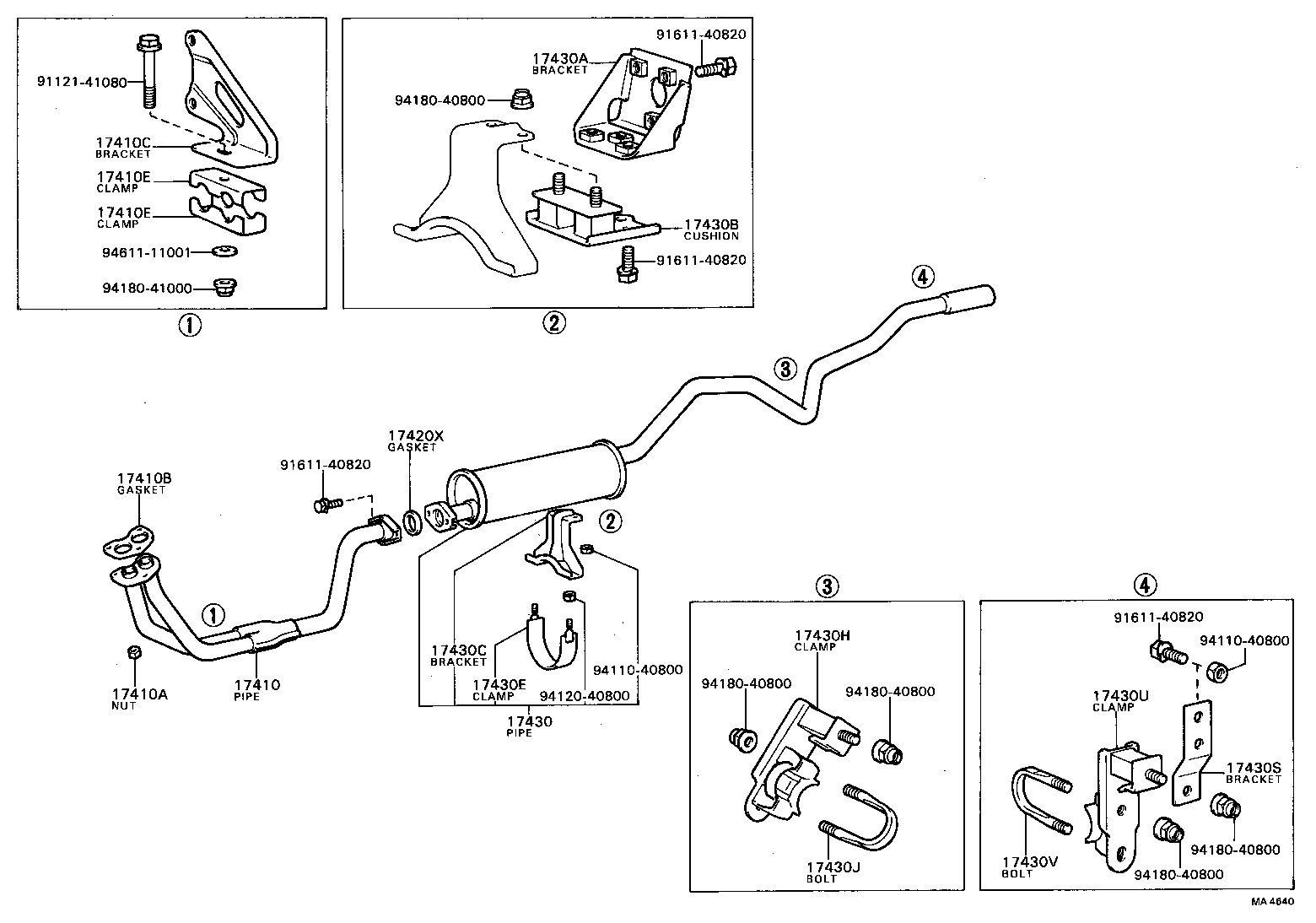 17430-56100 PIPE ASSY, EXHAUST, TAIL product image
