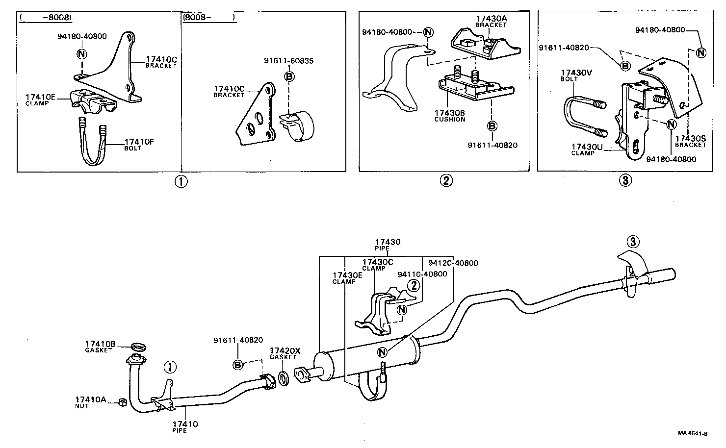 17430-56100 PIPE ASSY, EXHAUST, TAIL product image