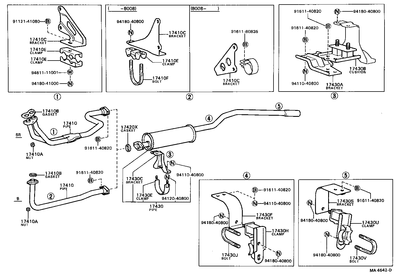 17430-56100 PIPE ASSY, EXHAUST, TAIL product image