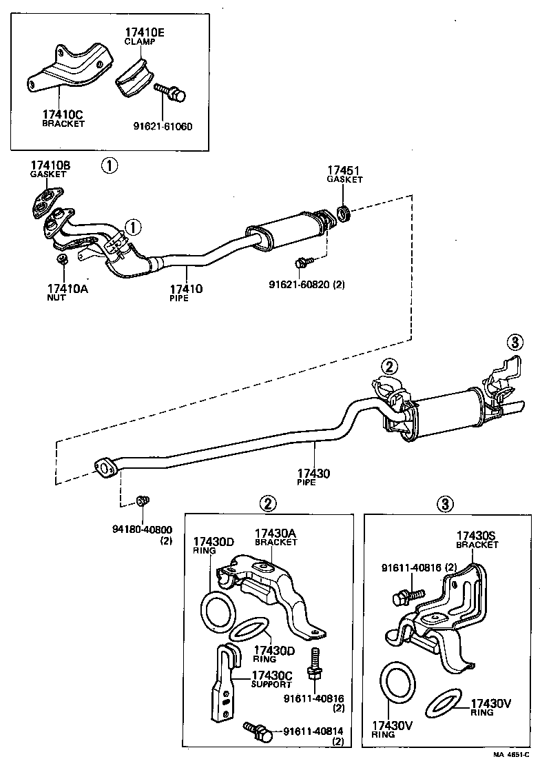 17430-13180 PIPE ASSY, EXHAUST, TAIL product image