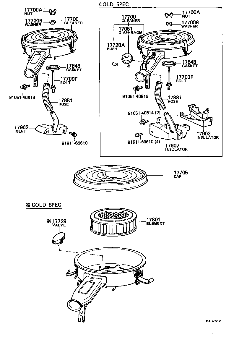 17700-24581 CLEANER ASSY, AIR product image