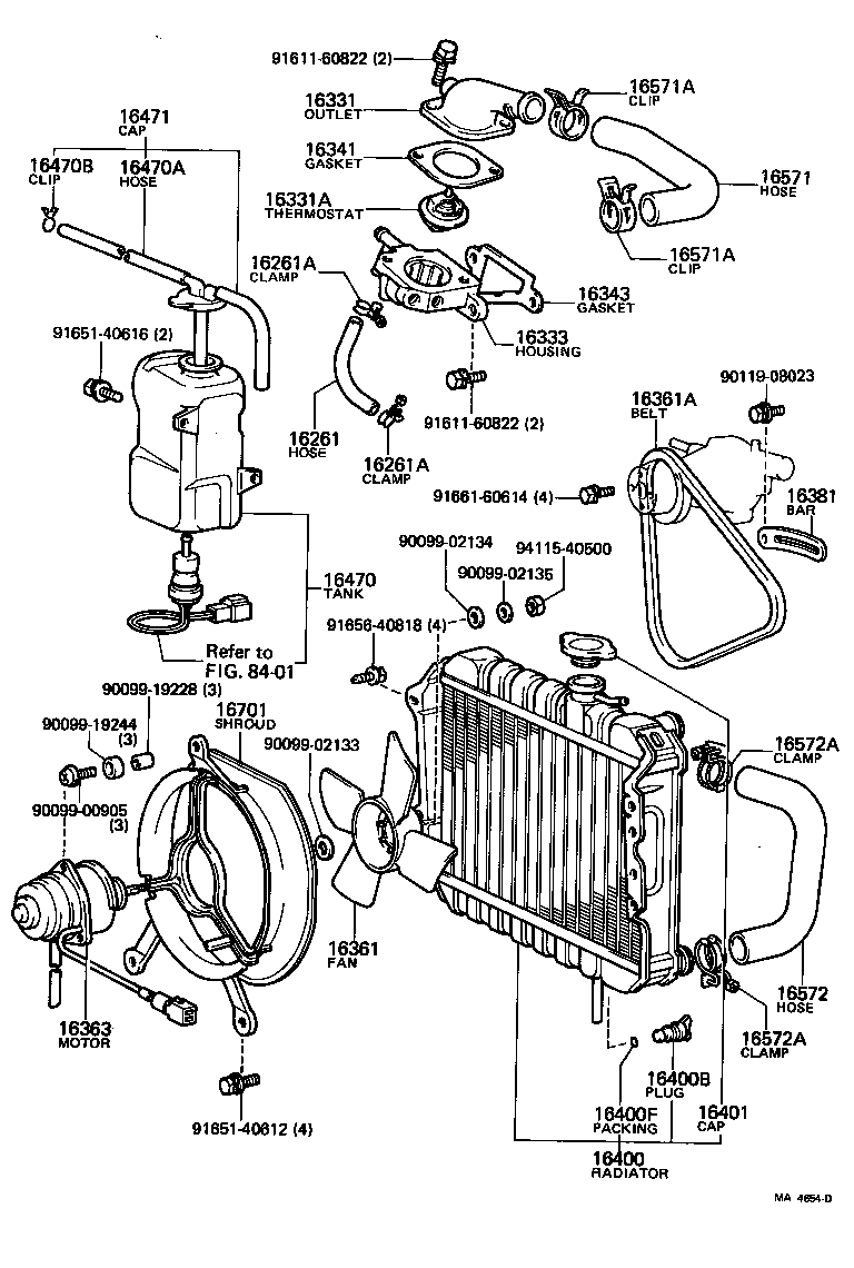 90447-12042 HOSE, WATER BY-PASS, NO.2 product image