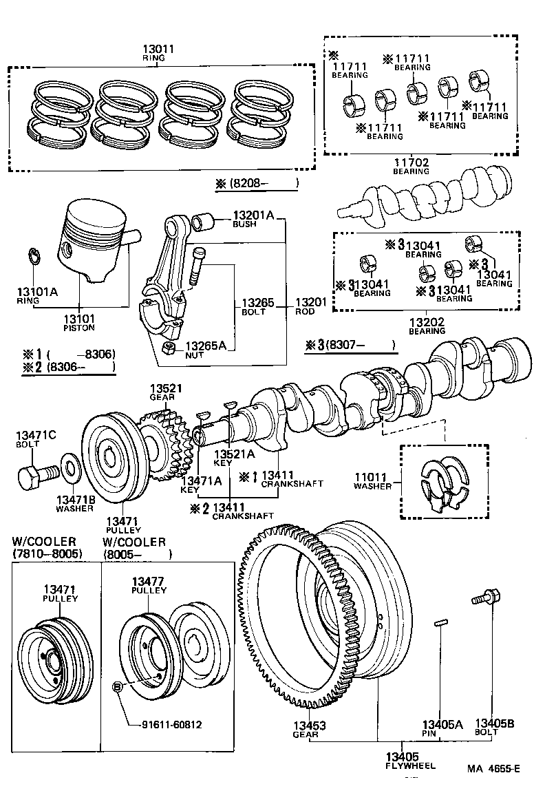13101-13022 PISTON SUB-ASSY, W/PIN product image