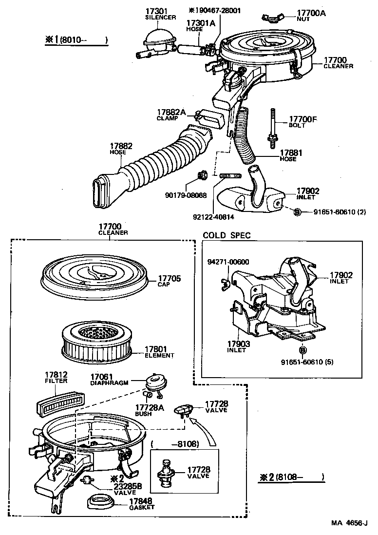 17700-24581 CLEANER ASSY, AIR product image