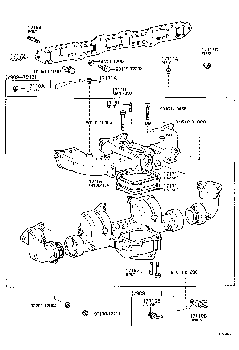 17111-76010 MANIFOLD, INTAKE product image