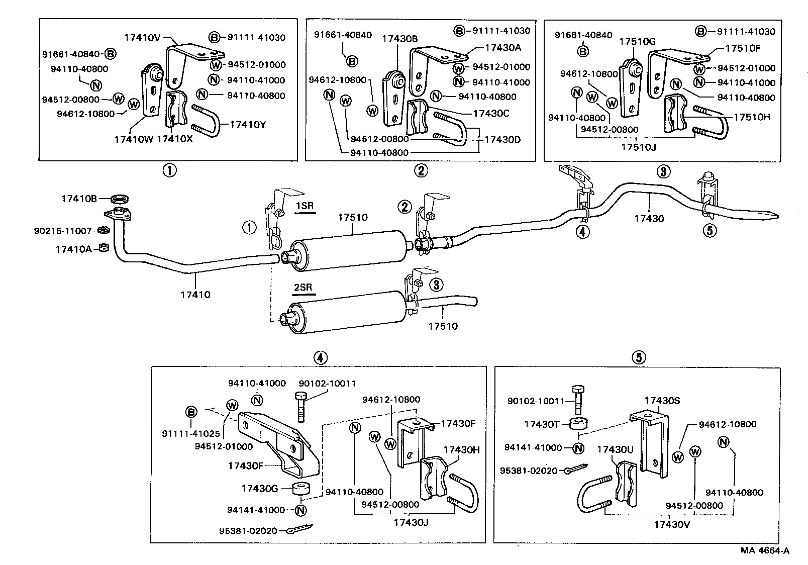 90117-08060 BOLT OR RING, EXHAUST PIPE FRONT (FOR FRONT) product image