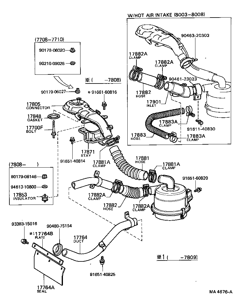 17883-38010 HOSE, AIR CLEANER, NO.3 product image
