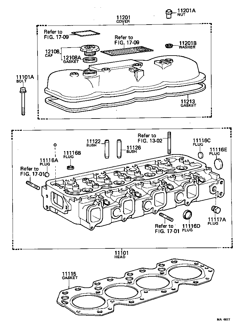 11101-39375 HEAD SUB-ASSY, CYLINDER product image