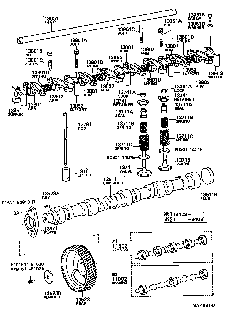 90116-08087 BOLT, STUD(FOR ROCKER SUPPORT) product image