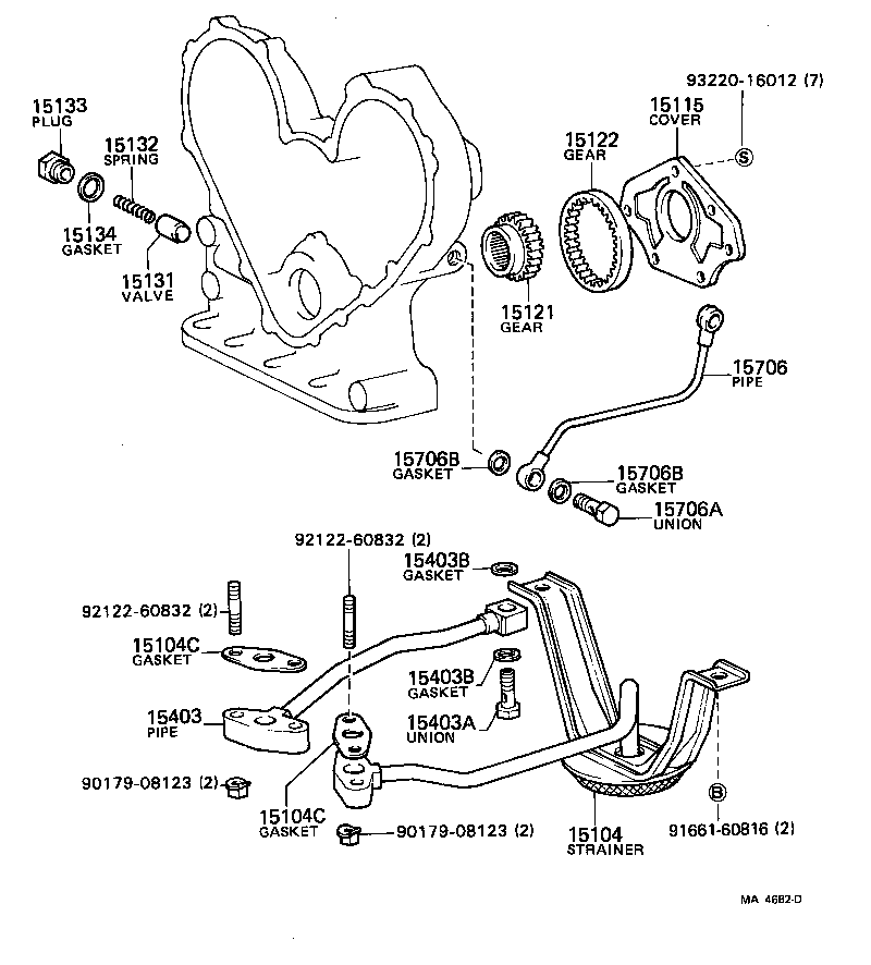 Toyota 15422-56020 GASKET(FOR OIL STRAINER)