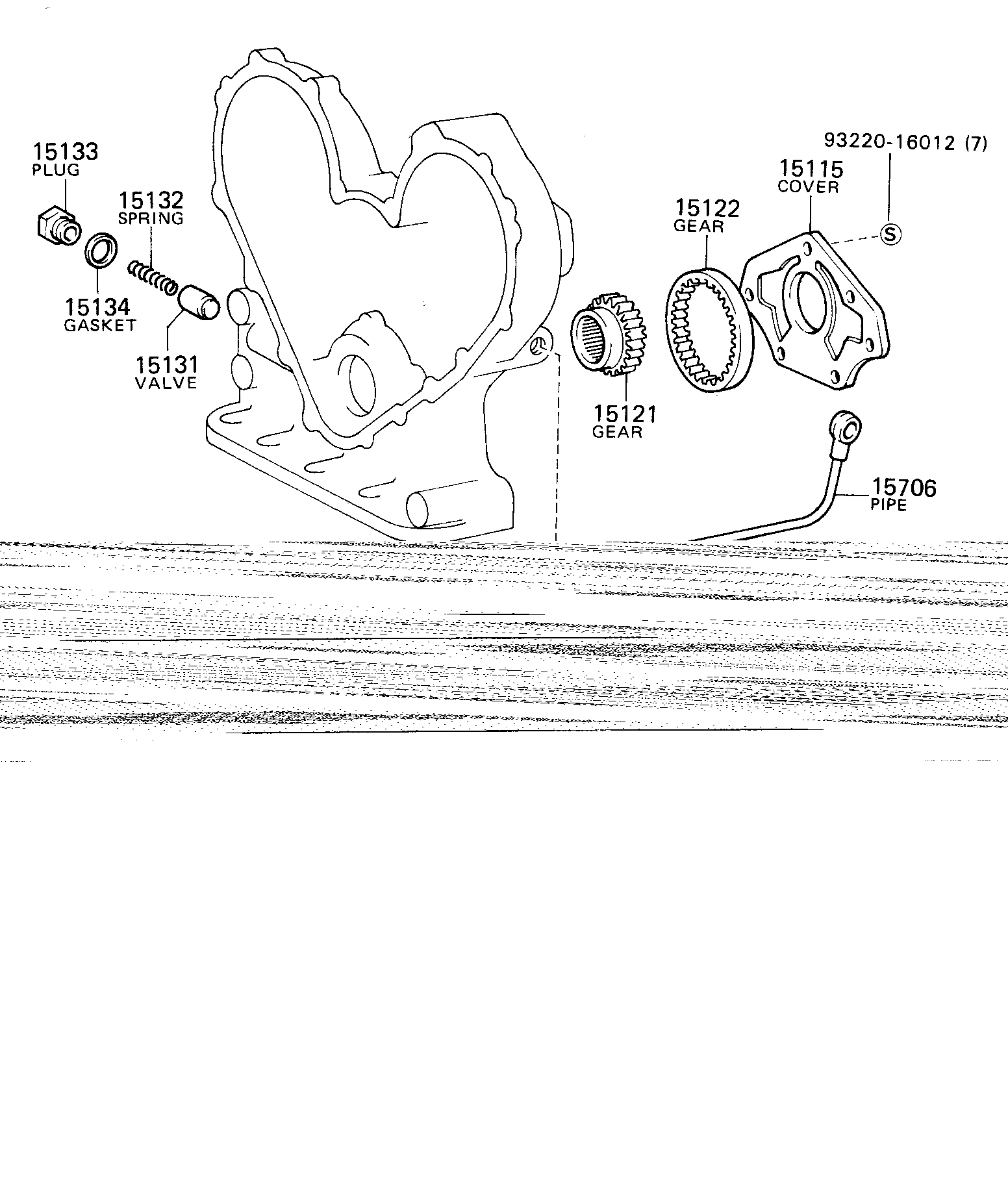 Toyota 15115-68020 COVER, OIL PUMP