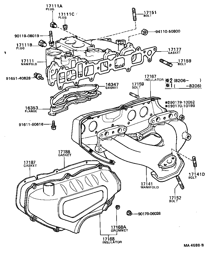 15407-54010 PIPE SUB-ASSY, TURBO OIL INLET product image