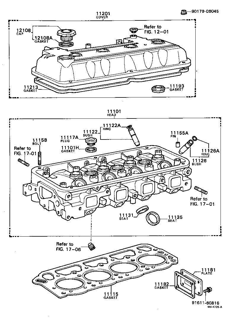 11101-19096 HEAD SUB-ASSY, CYLINDER product image
