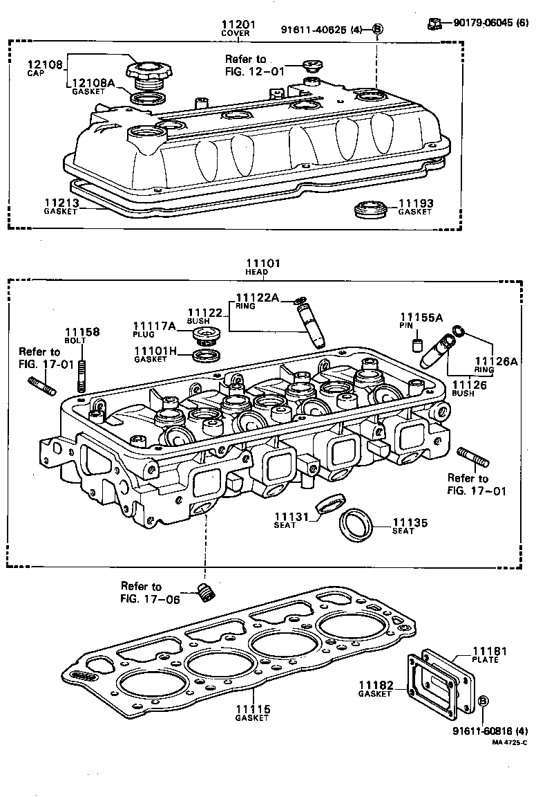 11101-49275 HEAD SUB-ASSY, CYLINDER product image