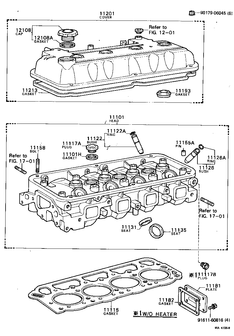 90116-08207 BOLT, STUD(FOR HEAD TO CYLINDER HEAD COVER) product image