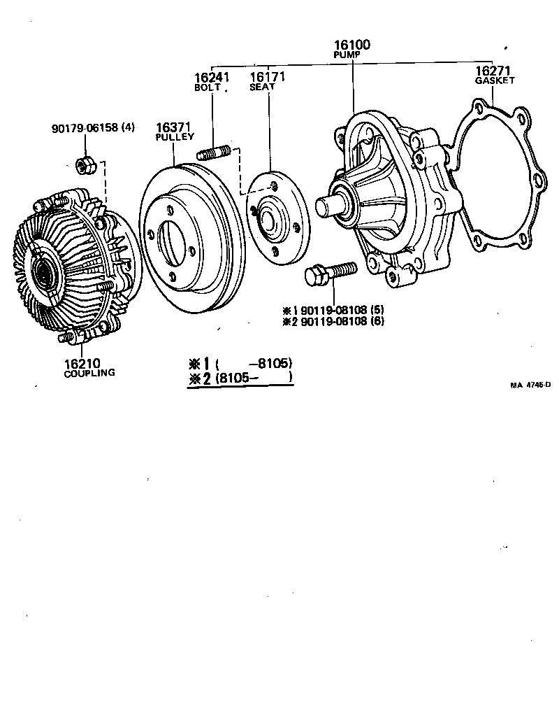 16109-34120 PUMP SUB-ASSY, WATER product image