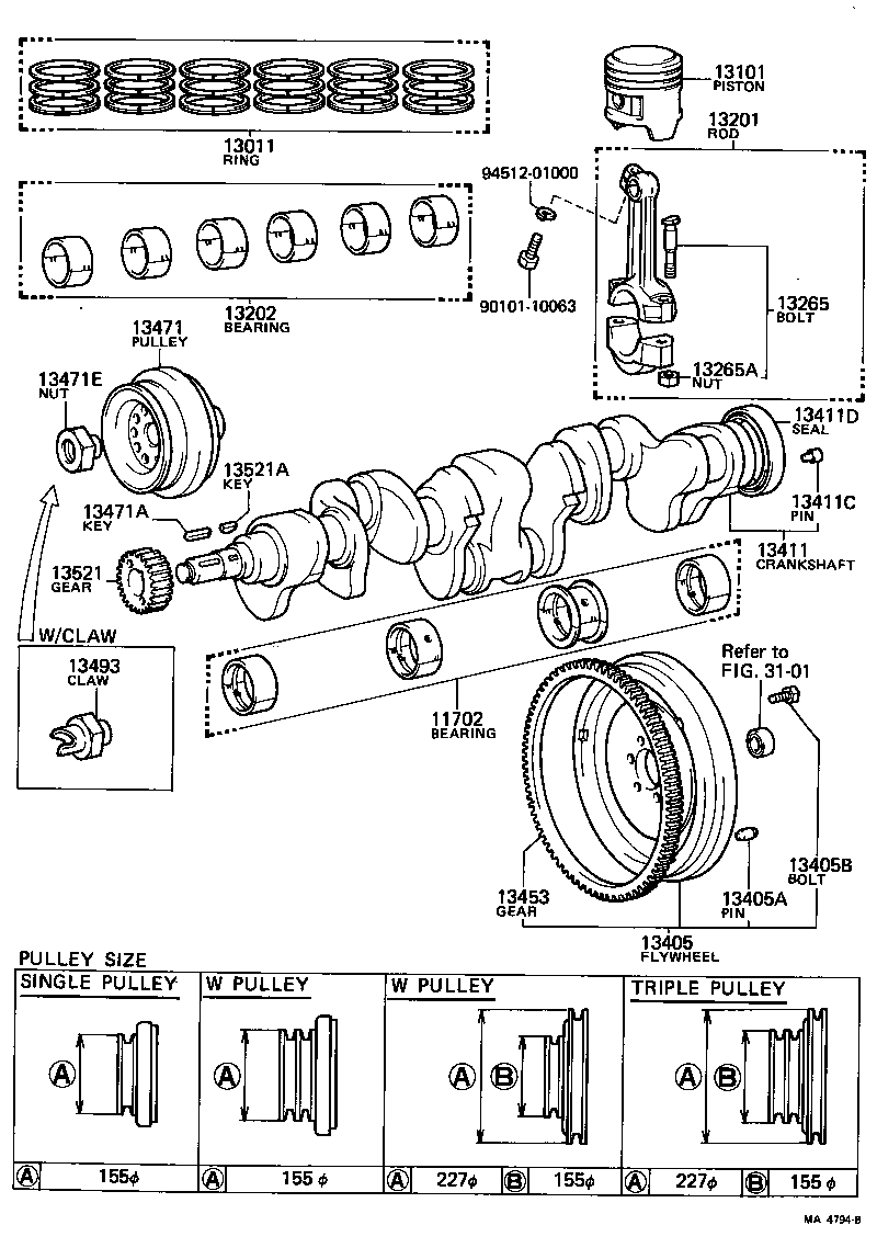 13205-68040 BEARING SET, CONNECTING ROD product image