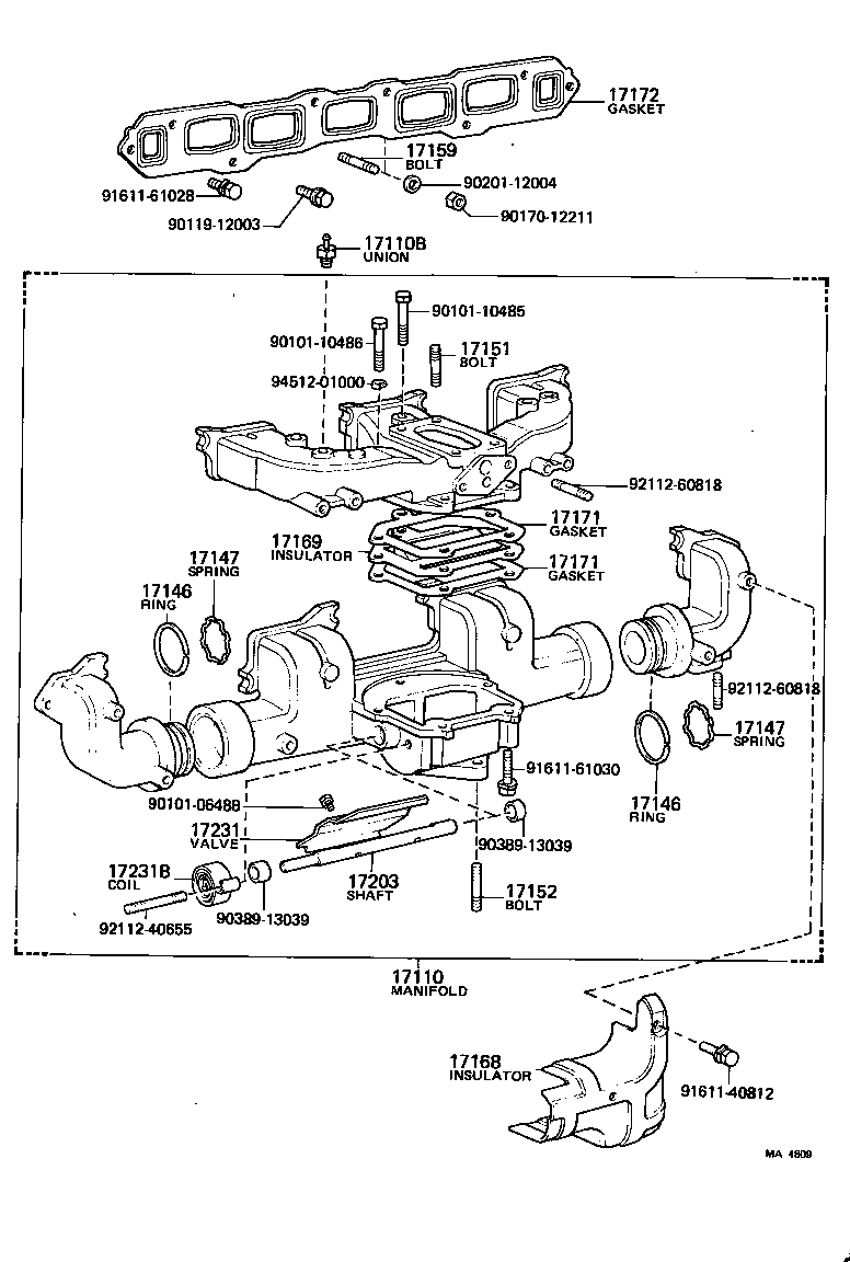 17136-68010 INSULATOR, INTAKE MANIFOLD, NO.2 product image