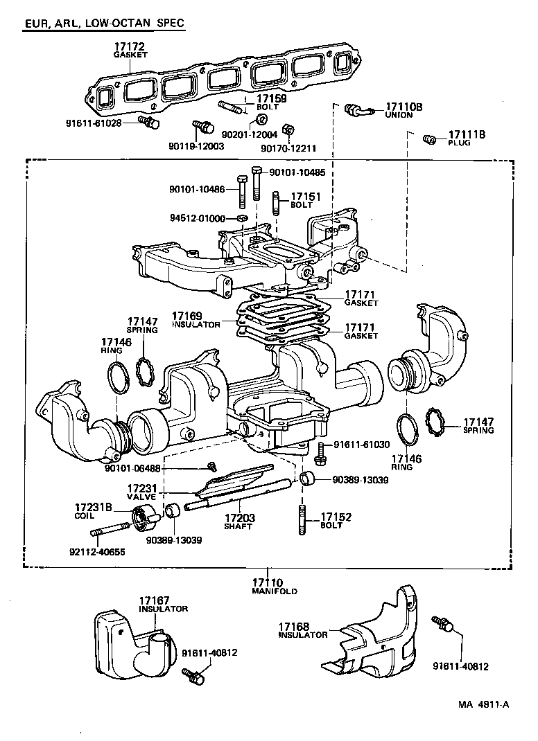 17111-56120 MANIFOLD, INTAKE product image