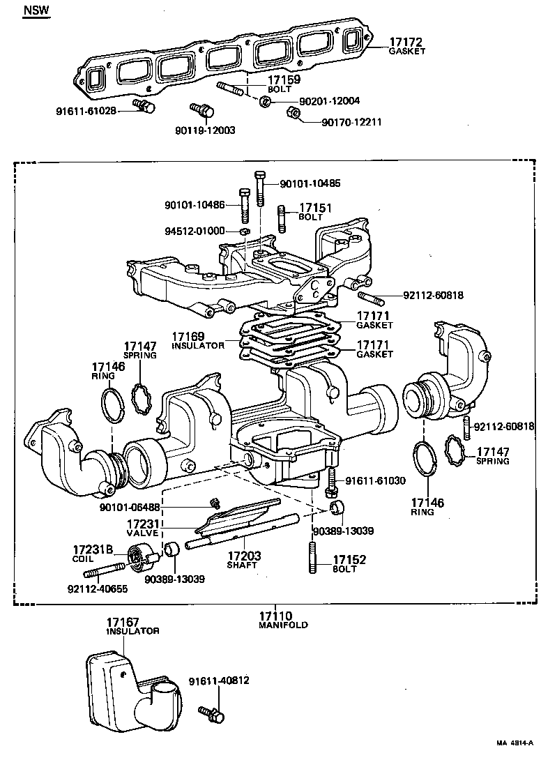 17111-56120 MANIFOLD, INTAKE product image