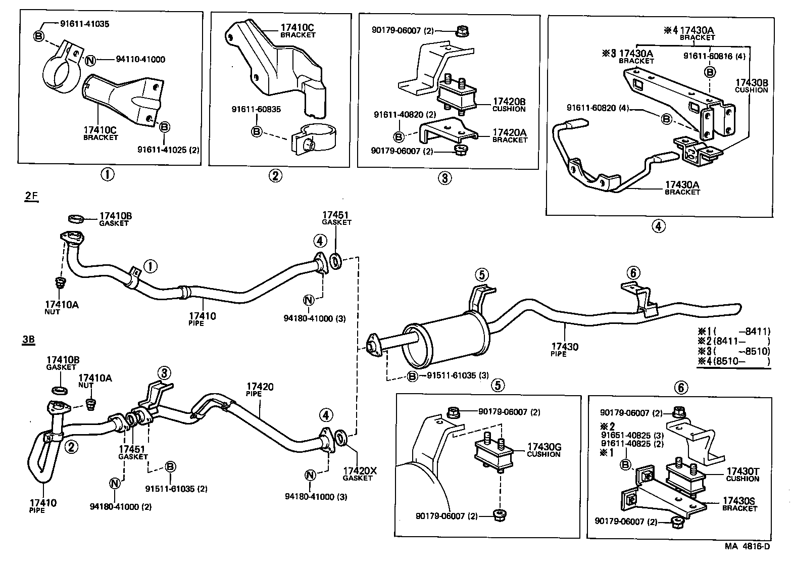 17430-61211 PIPE ASSY, EXHAUST, TAIL product image