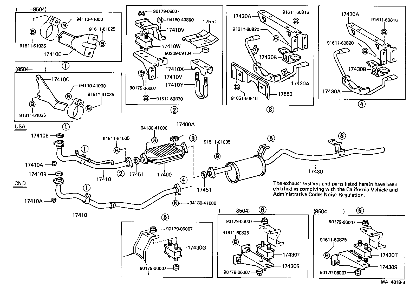 17430-56260 PIPE ASSY, EXHAUST, TAIL product image