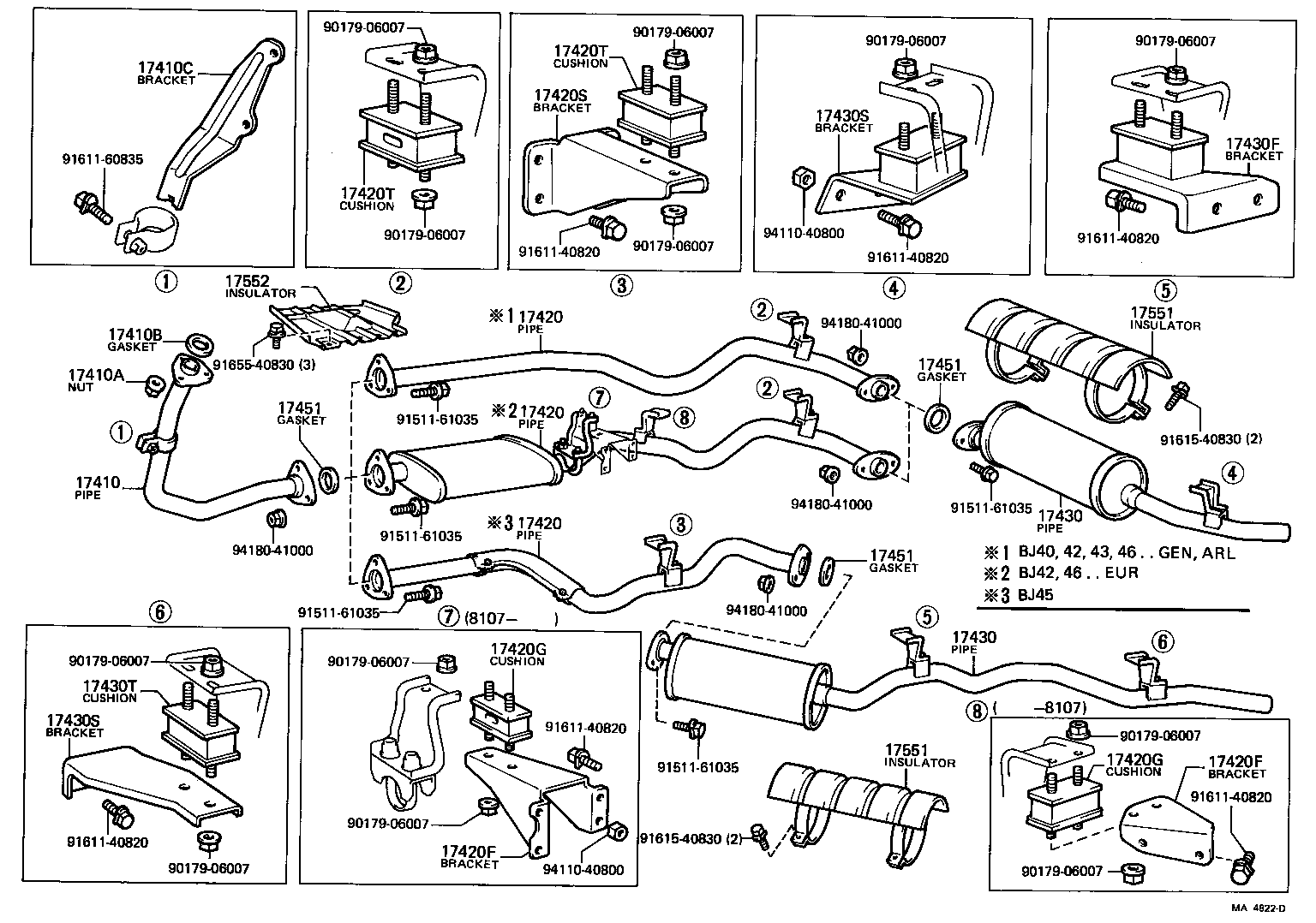 17430-61030 PIPE ASSY, EXHAUST, TAIL product image